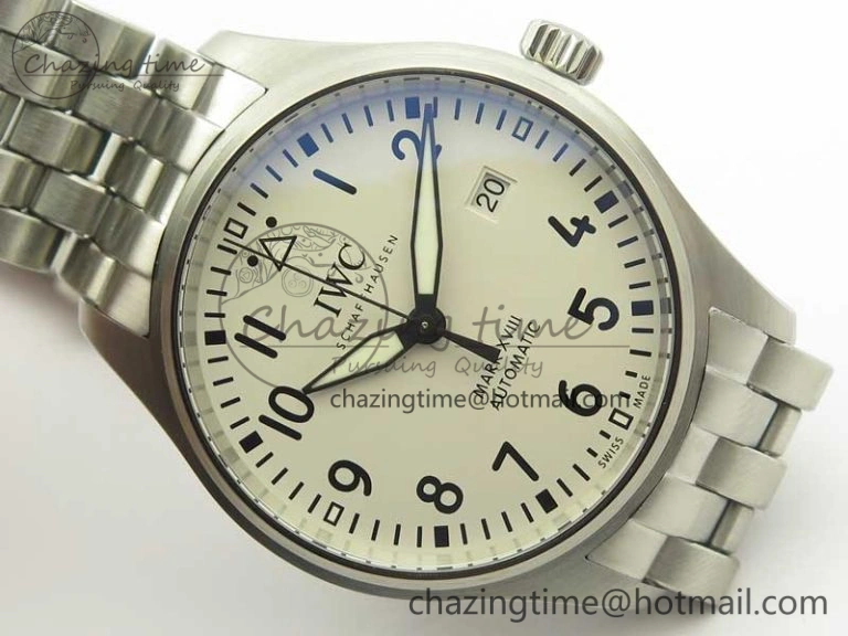 Mark XVIII IW327002 MKS 1:1 Best Edition White Dial On SS Bracelet MIYOTA 9015 V2