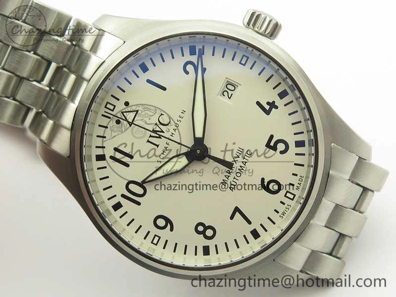 Mark XVIII IW327002 MKS 1:1 Best Edition White Dial On SS Bracelet MIYOTA 9015 V2