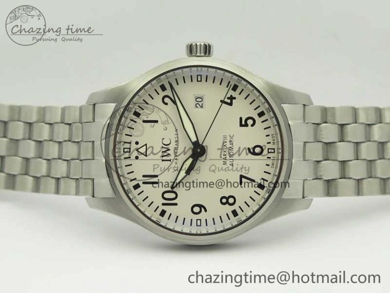 Mark XVIII IW327002 MKS 1:1 Best Edition White Dial On SS Bracelet MIYOTA 9015 V2