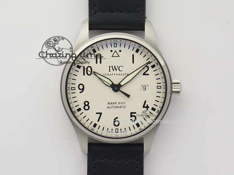 Mark XVIII IW327002 SS Mk Maker Best Edition White Dial On Black Leather Strap A2892