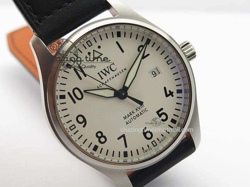 Mark XVIII IW327002 SS Mk Maker Best Edition White Dial On Black Leather Strap A2892