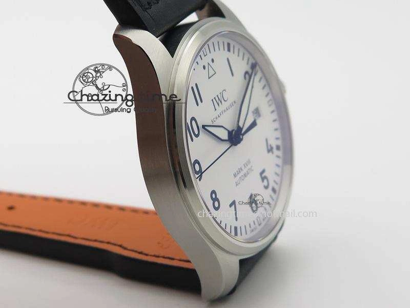Mark XVIII IW327002 V6F Best Edition White Dial On Black Leather Strap A2892