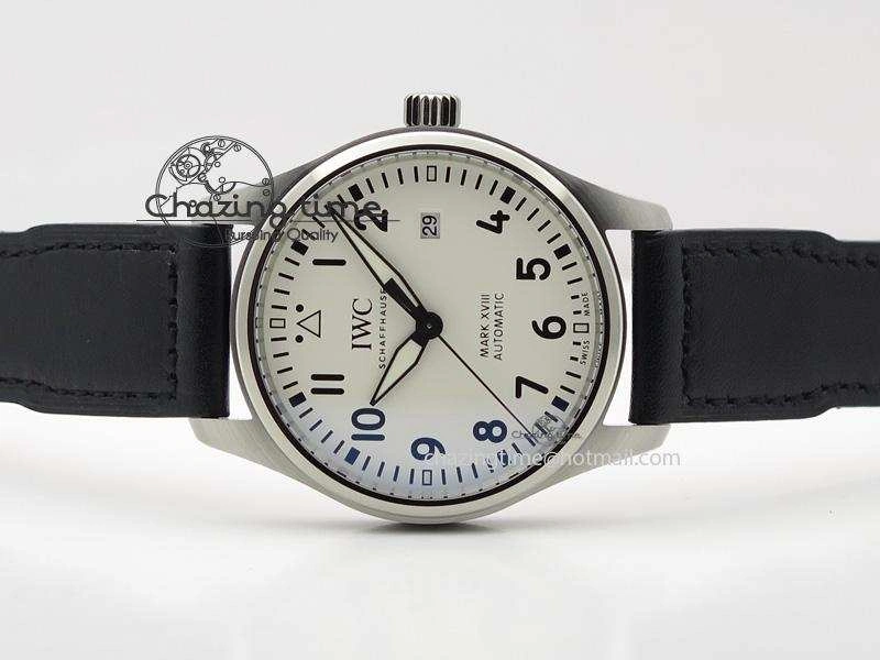 Mark XVIII IW327002 V6F Best Edition White Dial On Black Leather Strap A2892