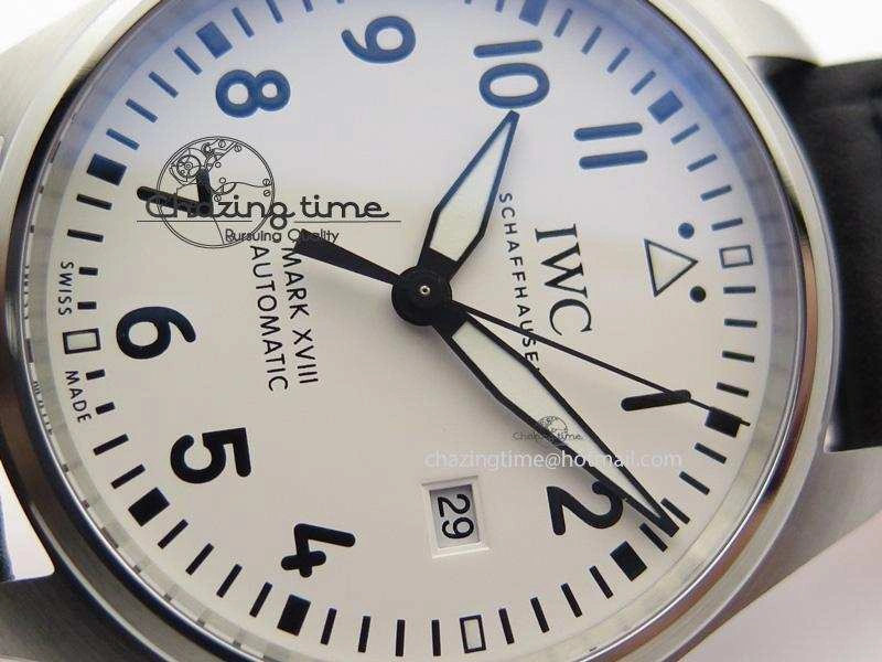 Mark XVIII IW327002 V6F Best Edition White Dial On Black Leather Strap A2892