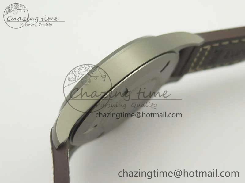 Mark XVIII IW327006 Titanium GSF 1:1 Best Edition Black Dial on Brown Leather Strap A2892