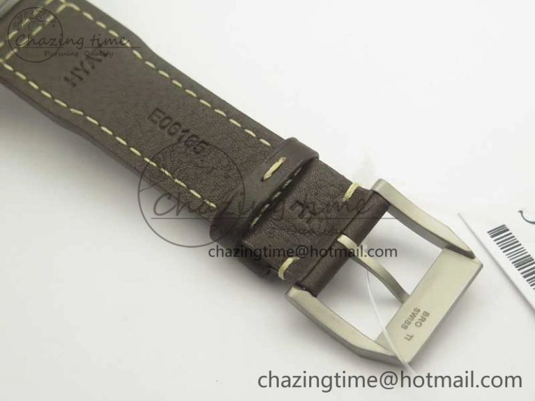 Mark XVIII IW327006 Titanium GSF 1:1 Best Edition Black Dial on Brown Leather Strap A2892