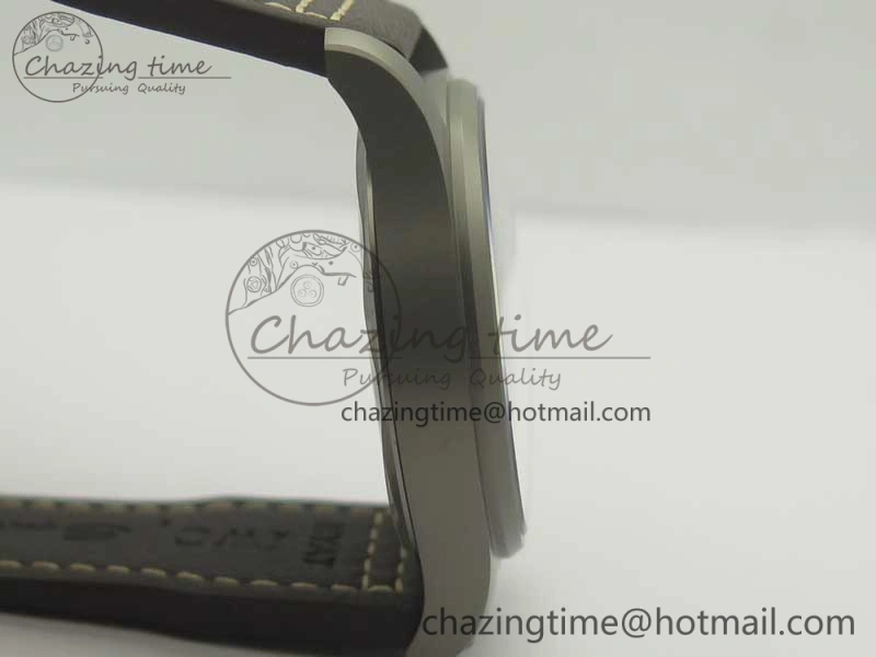 Mark XVIII IW327006 Titanium GSF 1:1 Best Edition Black Dial on Brown Leather Strap A2892