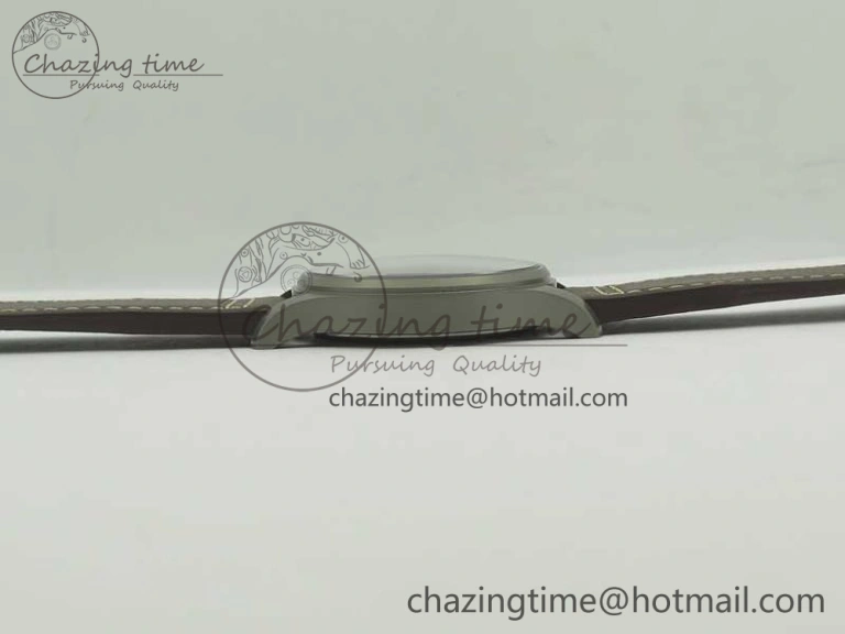 Mark XVIII IW327006 Titanium GSF 1:1 Best Edition Black Dial on Brown Leather Strap A2892