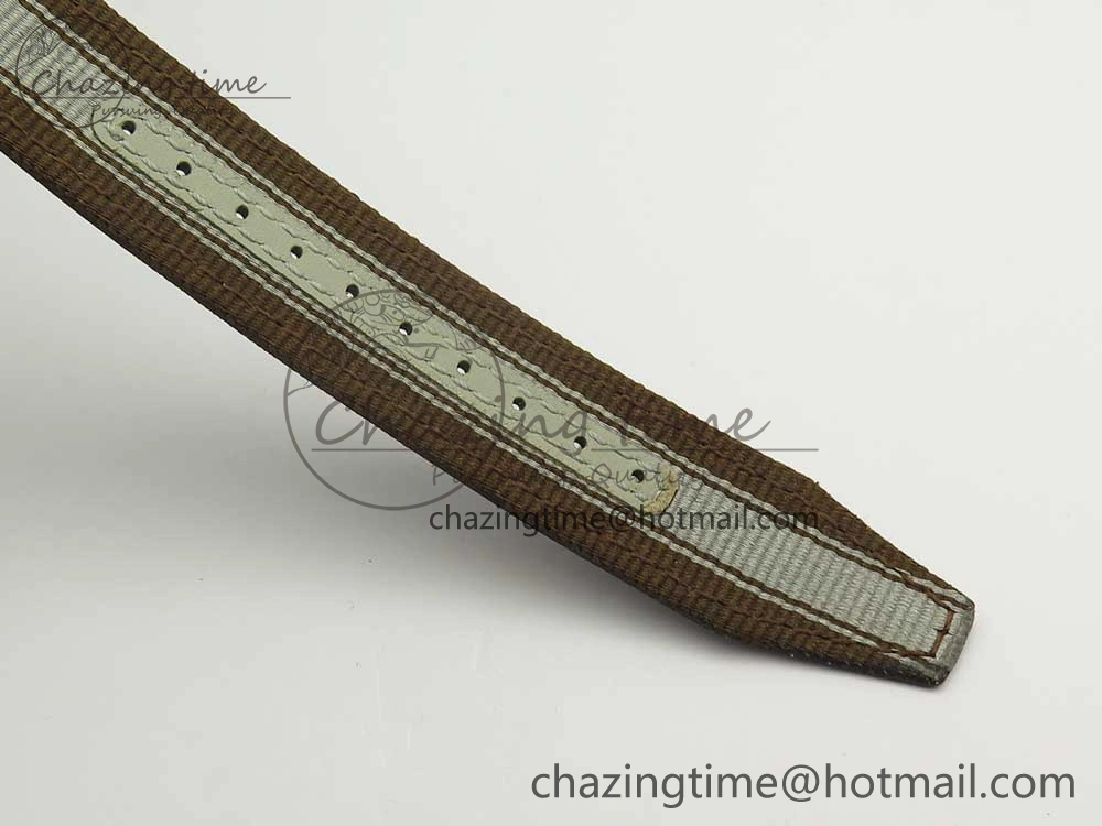 Mark XVIII IW327006 Titanium Grand M+F 1:1 Best Edition Black Dial on Nylon Strap A35111 (Free Leather Strap)
