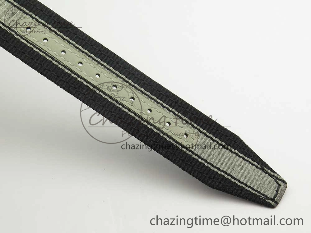 Mark XVIII IW327006 Titanium Grand M+F 1:1 Best Edition Black Dial on Nylon Strap A35111 (Free Leather Strap)