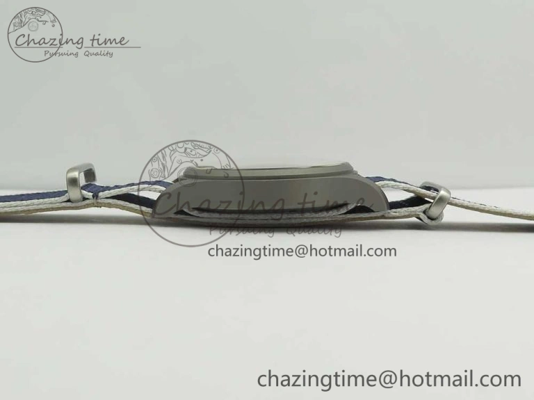 Mark XVIII IW327006 Titanium Grand M+F 1:1 Best Edition Black Dial on Nylon Strap A35111 (Free Leather Strap)