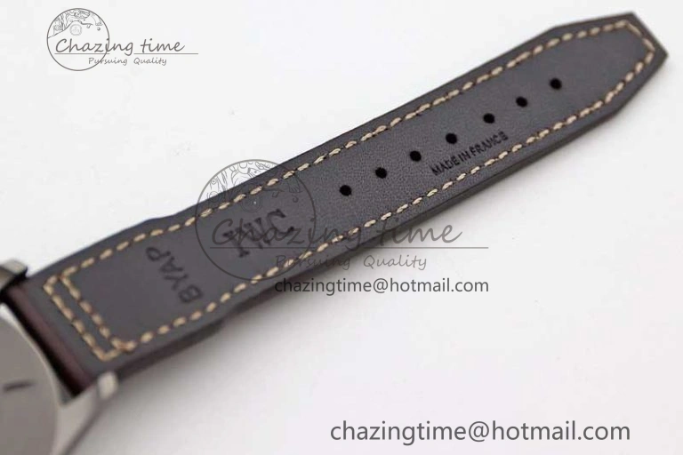 Mark XVIII IW327006 Titanium M+F 1:1 Best Edition Black Dial on Brown Leather Strap A35111