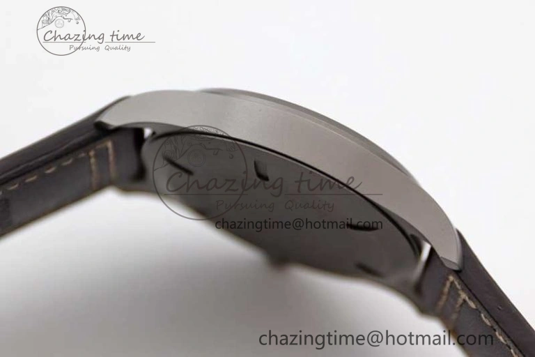 Mark XVIII IW327006 Titanium M+F 1:1 Best Edition Black Dial on Brown Leather Strap A35111