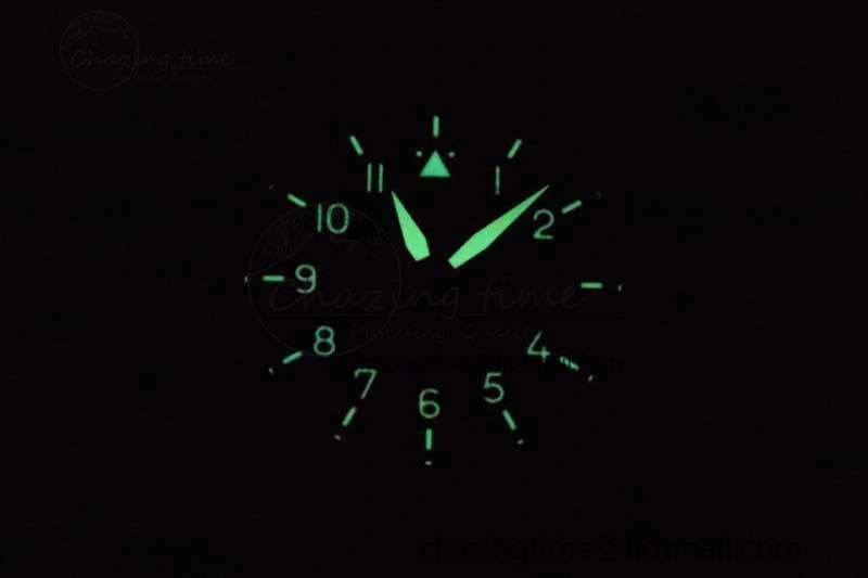 Mark XVIII IW327006 Titanium M+F 1:1 Best Edition Black Dial on Brown Leather Strap A35111
