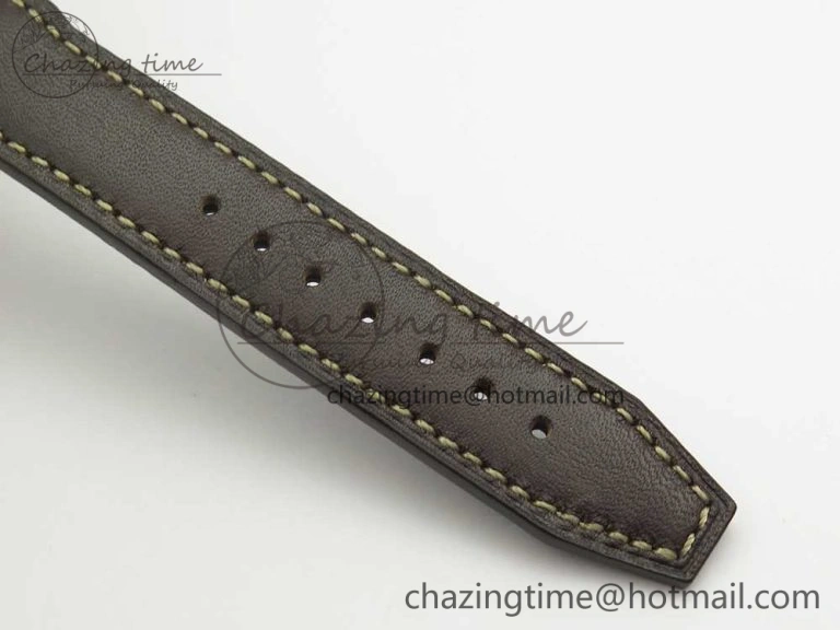 Mark XVIII IW327006 Titanium M+F 1:1 Best Edition Black Dial on Brown Leather Strap A35111