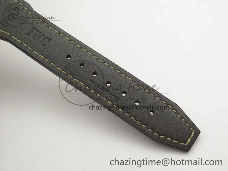 Mark XVIII IW327006 Titanium M+F 1:1 Best Edition Black Dial on Brown Leather Strap A35111