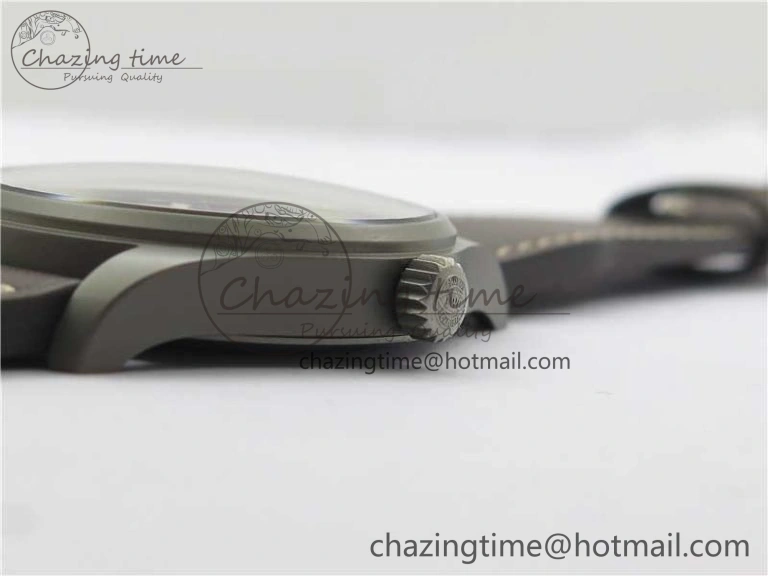 Mark XVIII IW327006 Titanium V7F 1:1 Best Edition Black Dial on Brown Leather Strap A2892