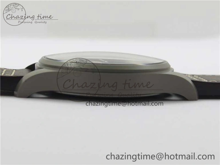 Mark XVIII IW327006 Titanium V7F 1:1 Best Edition Black Dial on Brown Leather Strap A2892