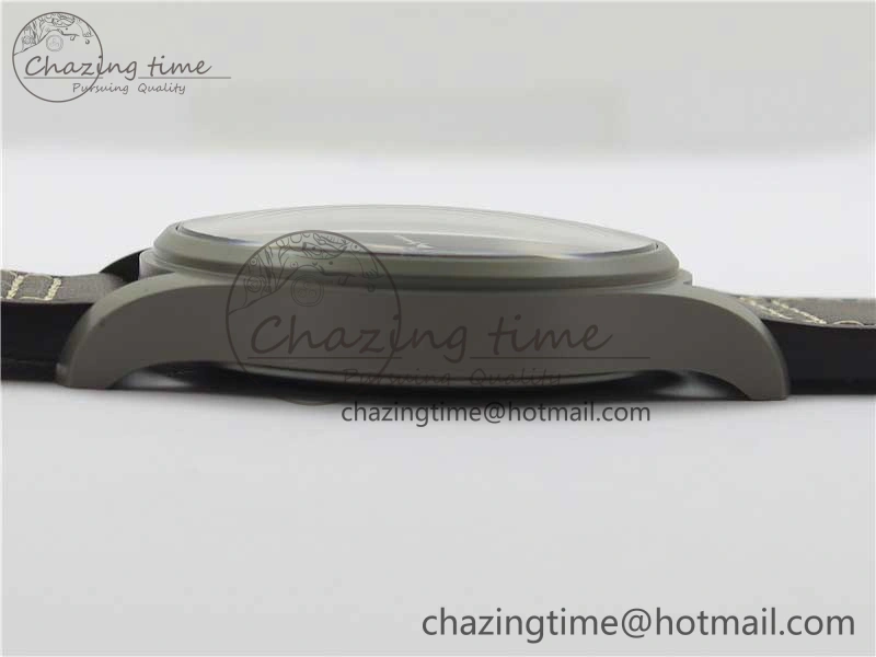 Mark XVIII IW327006 Titanium V7F 1:1 Best Edition Black Dial on Brown Leather Strap A2892