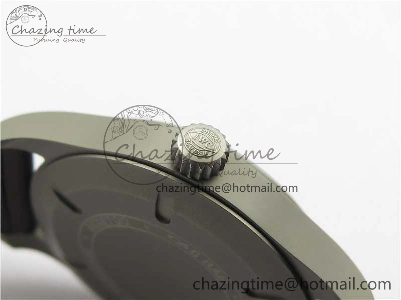 Mark XVIII IW327006 Titanium V7F 1:1 Best Edition Black Dial on Brown Leather Strap A2892