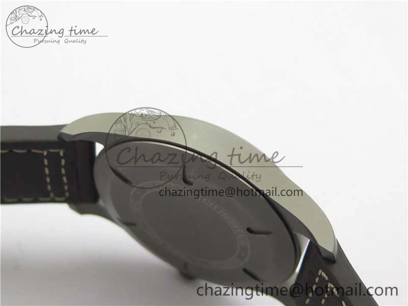 Mark XVIII IW327006 Titanium V7F 1:1 Best Edition Black Dial on Brown Leather Strap A2892