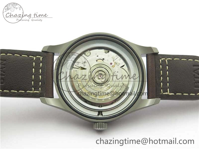 Mark XVIII IW327006 Titanium V7F 1:1 Best Edition Black Dial on Brown Leather Strap A2892