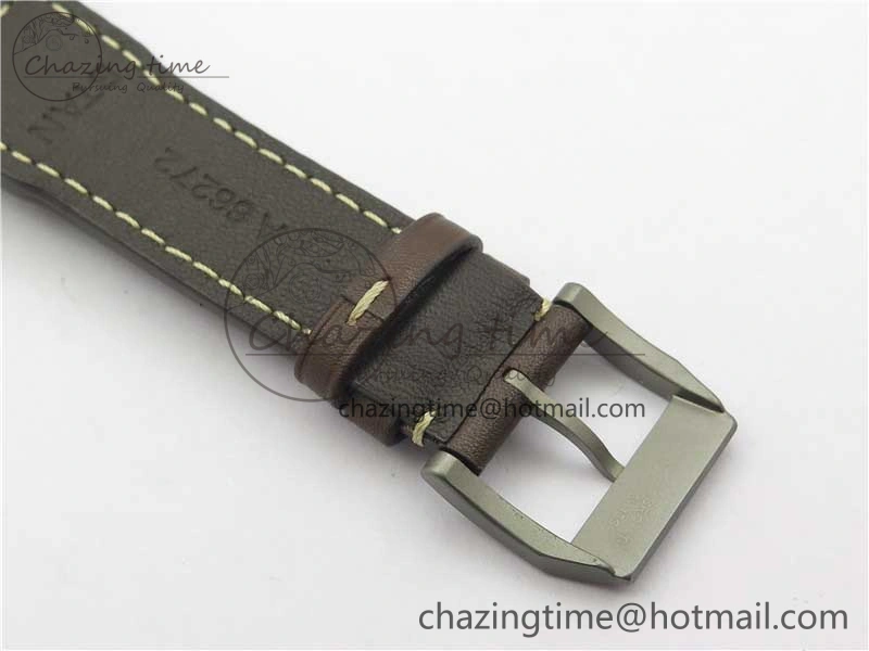 Mark XVIII IW327006 Titanium V7F 1:1 Best Edition Black Dial on Brown Leather Strap A2892