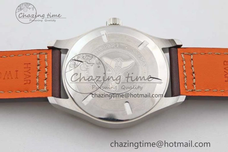 Mark XVIII IW327010 SS M+F 1:1 Best Edition Blue Dial on Brown Leather Strap A35111