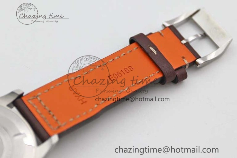 Mark XVIII IW327010 SS M+F 1:1 Best Edition Blue Dial on Brown Leather Strap A35111