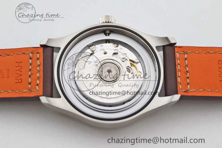 Mark XVIII IW327010 SS M+F 1:1 Best Edition Brown Dial on Brown Leather Strap A35111