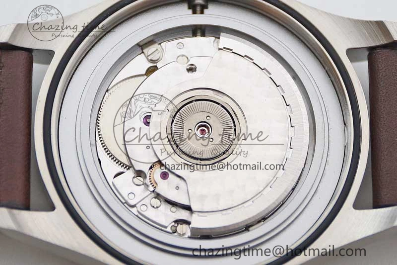 Mark XVIII IW327010 SS M+F 1:1 Best Edition Brown Dial on Brown Leather Strap A35111