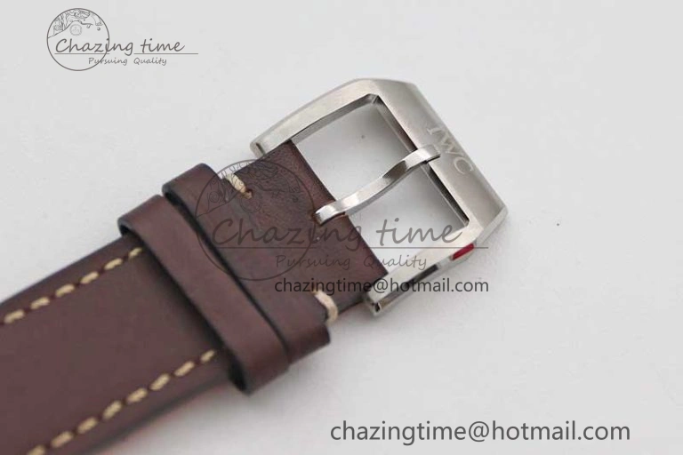 Mark XVIII IW327010 SS M+F 1:1 Best Edition Brown Dial on Brown Leather Strap A35111