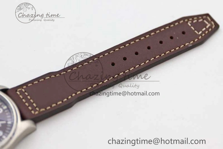 Mark XVIII IW327010 SS M+F 1:1 Best Edition Brown Dial on Brown Leather Strap A35111