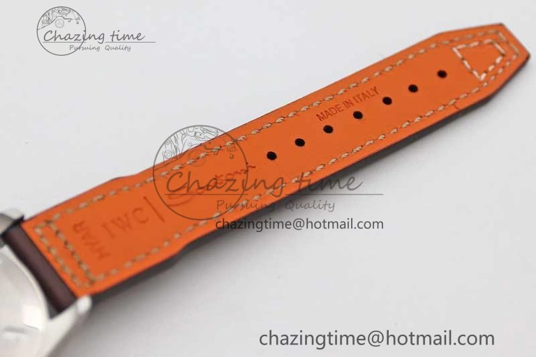 Mark XVIII IW327010 SS M+F 1:1 Best Edition Brown Dial on Brown Leather Strap A35111
