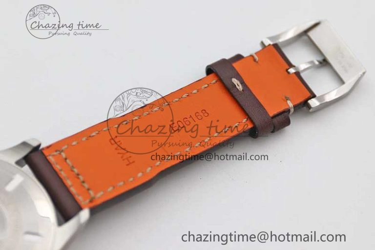 Mark XVIII IW327010 SS M+F 1:1 Best Edition Brown Dial on Brown Leather Strap A35111