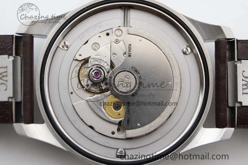 Mark XVIII IW327010 SS M+F 1:1 Best Edition Green Dial on Brown Leather Strap A35111 (Free Nylon Strap)
