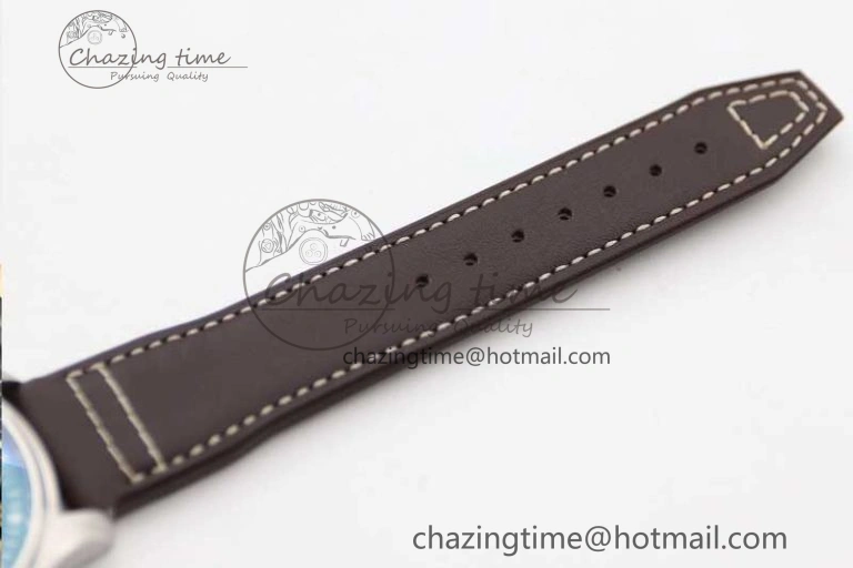 Mark XVIII IW327010 SS M+F 1:1 Best Edition Green Dial on Brown Leather Strap A35111 (Free Nylon Strap)