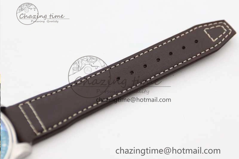 Mark XVIII IW327010 SS M+F 1:1 Best Edition Green Dial on Brown Leather Strap A35111 (Free Nylon Strap)