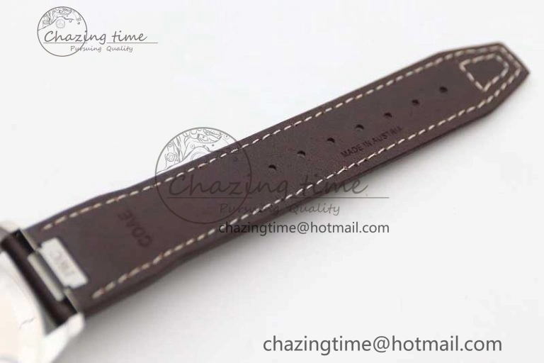 Mark XVIII IW327010 SS M+F 1:1 Best Edition Green Dial on Brown Leather Strap A35111 (Free Nylon Strap)