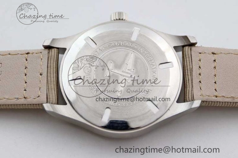 Mark XVIII IW327012 SS M+F 1:1 Best Edition White Dial on White Nylon Strap A35111