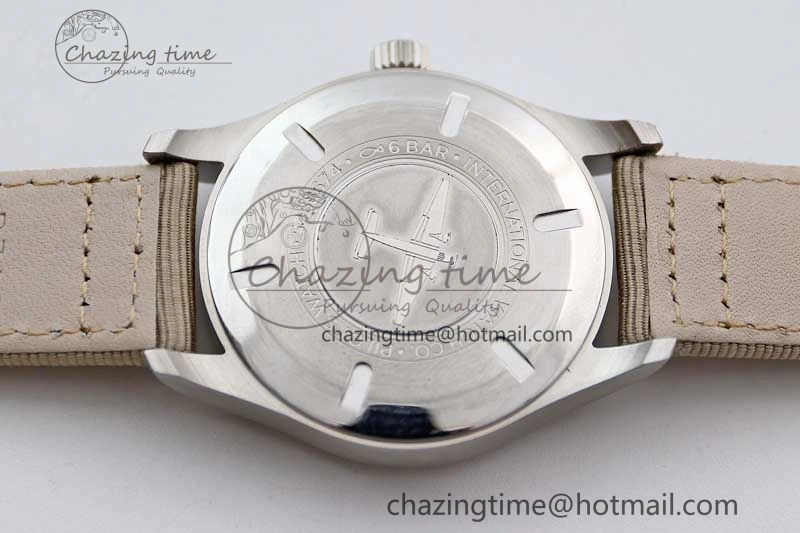Mark XVIII IW327012 SS M+F 1:1 Best Edition White Dial on White Nylon Strap A35111
