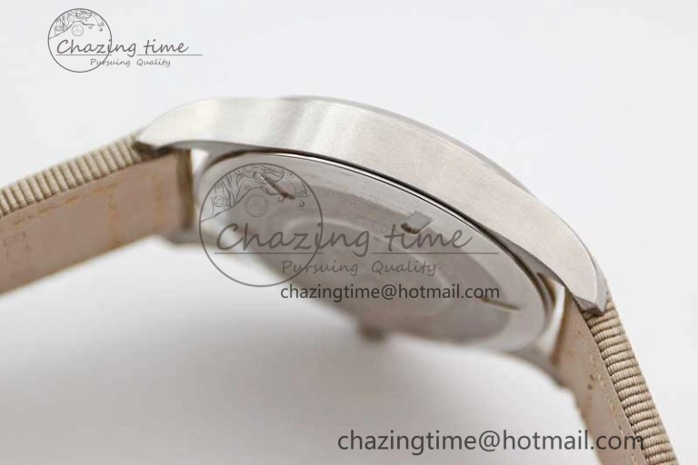 Mark XVIII IW327012 SS M+F 1:1 Best Edition White Dial on White Nylon Strap A35111
