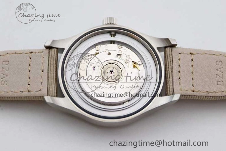 Mark XVIII IW327012 SS M+F 1:1 Best Edition White Dial on White Nylon Strap A35111