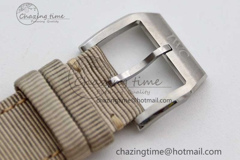 Mark XVIII IW327012 SS M+F 1:1 Best Edition White Dial on White Nylon Strap A35111