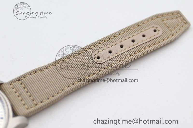 Mark XVIII IW327012 SS M+F 1:1 Best Edition White Dial on White Nylon Strap A35111
