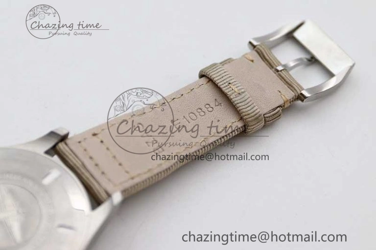 Mark XVIII IW327012 SS M+F 1:1 Best Edition White Dial on White Nylon Strap A35111