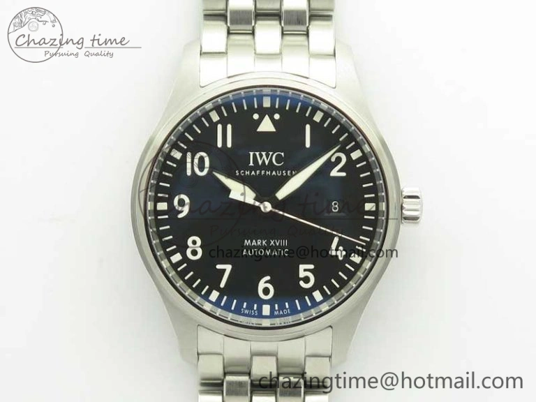 Mark XVIII IW327015 MKS 1:1 Best Edition Black Dial On SS Bracelet MIYOTA 9015 V2