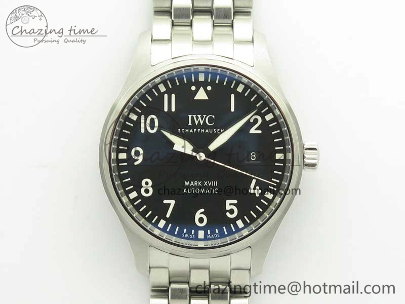 Mark XVIII IW327015 MKS 1:1 Best Edition Black Dial On SS Bracelet MIYOTA 9015 V2