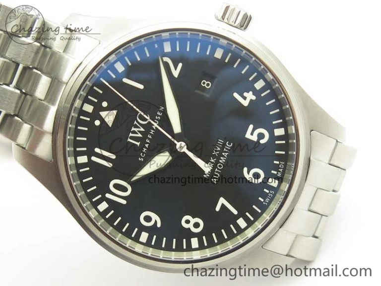 Mark XVIII IW327015 MKS 1:1 Best Edition Black Dial On SS Bracelet MIYOTA 9015 V2