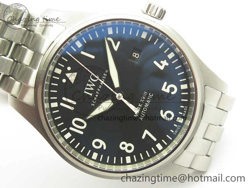 Mark XVIII IW327015 MKS 1:1 Best Edition Black Dial On SS Bracelet MIYOTA 9015 V2